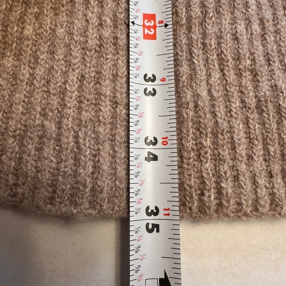 Anthropologie Size Small Cowl Neck Long Sleeve Sweater Dress Alpaca Cashmere Tan - Picture 10 of 13